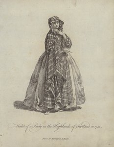 En dames vane i det skotske højland i 1745 af English School